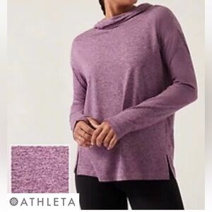 Athleta Uptempo II Elevate Hoodie in Heathered Plum Sz M